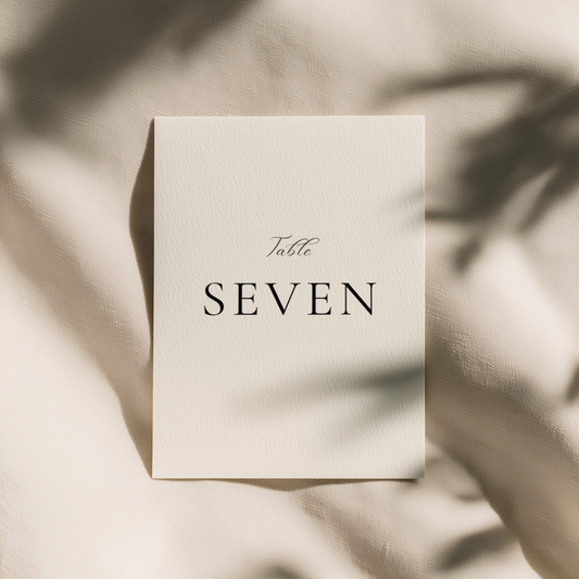 Editorial Table Number - Ivory
