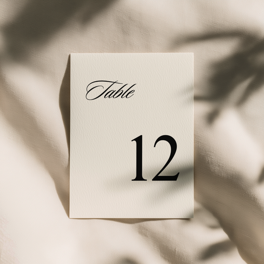 Signature Table Numbers - Aurelle