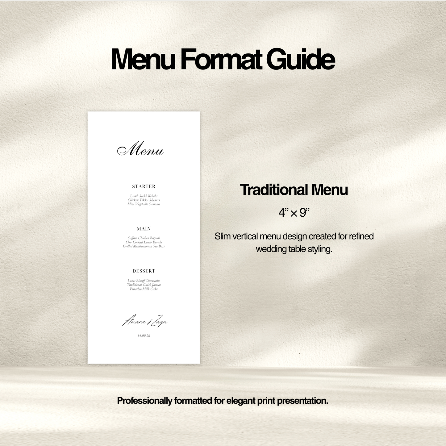 Minimal Menu - Vale