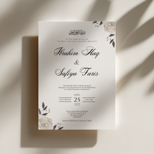 Amal Walima Invitation