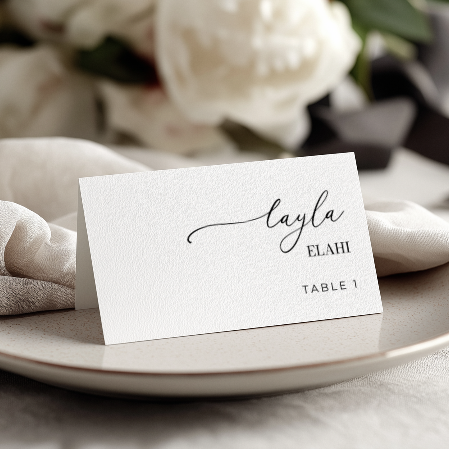 Editorial Place Cards - Ivory