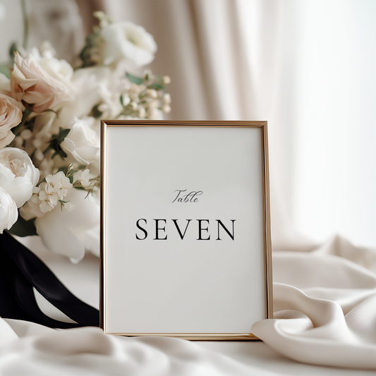 Editorial Table Number - Ivory