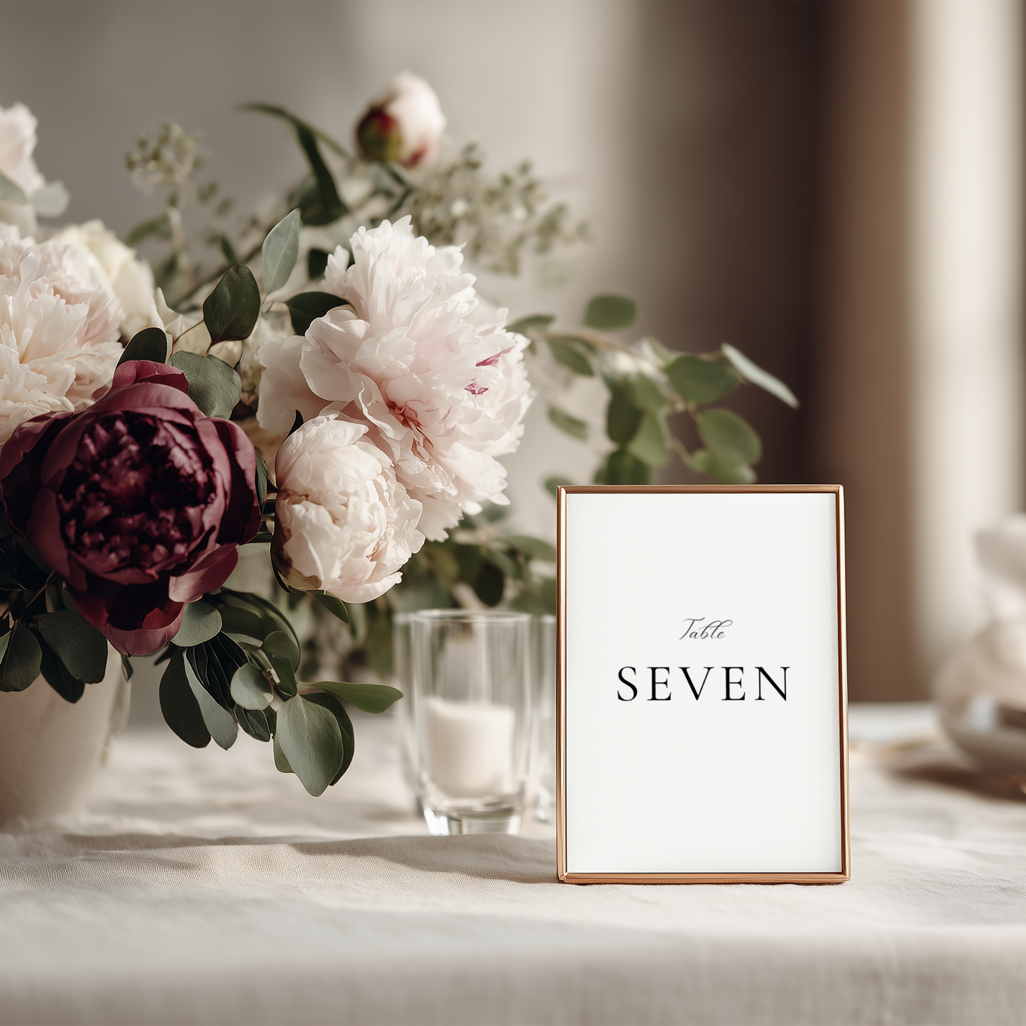 Editorial Table Number - Ivory