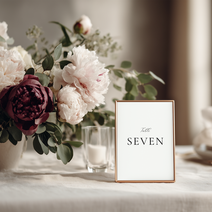 Editorial Table Number - Ivory