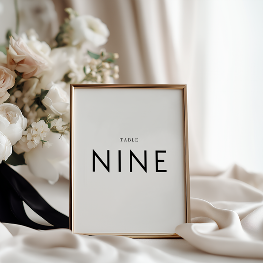 Minimal Table Numbers - Mono