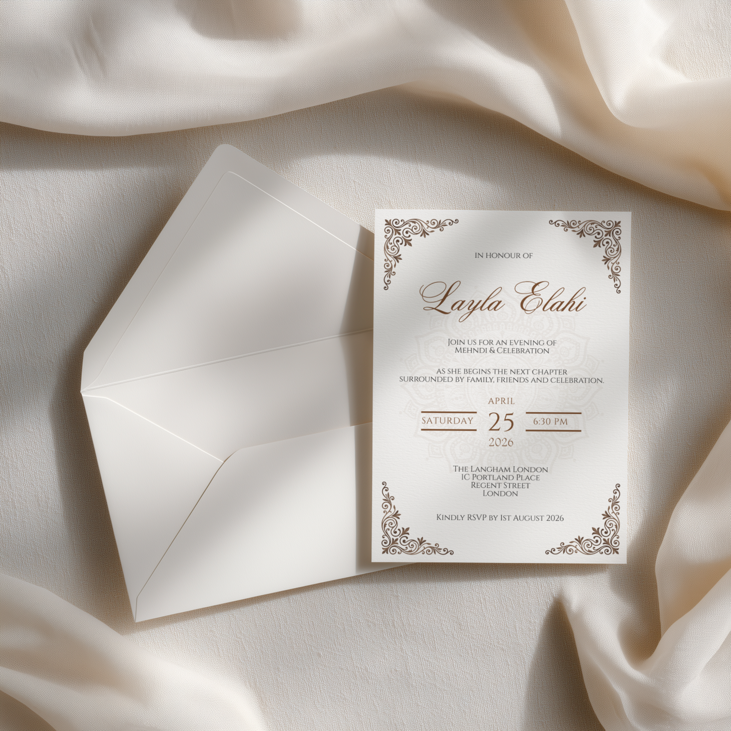 Noor Mehndi Invitation