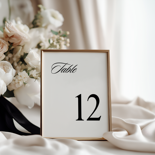 Signature Table Numbers - Aurelle