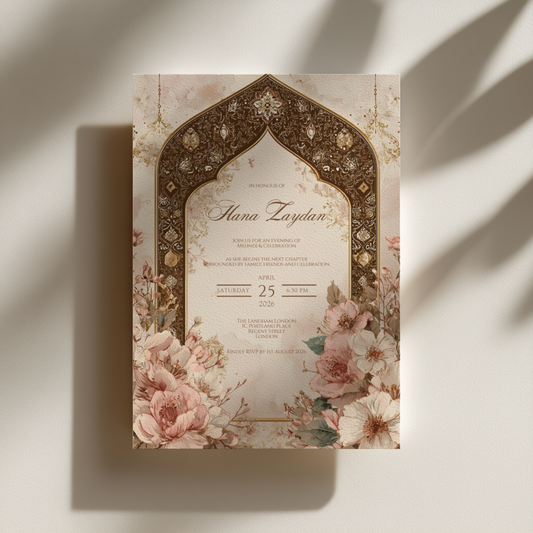 Zahra Mehndi Invitation