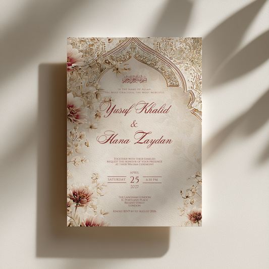 Zahra Walima Invitation