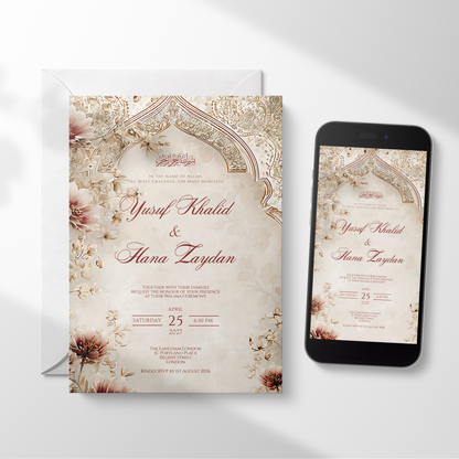 Zahra Walima Invitation