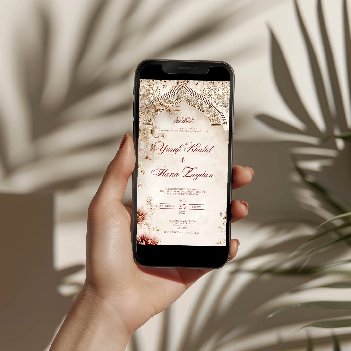 Zahra Walima Invitation